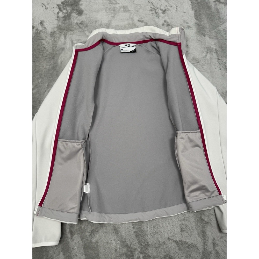Salomon 2pc Soft Shell Jacket Set Womens Small S Pink White Hooded Coat Wind Ski - Picture 9 of 16